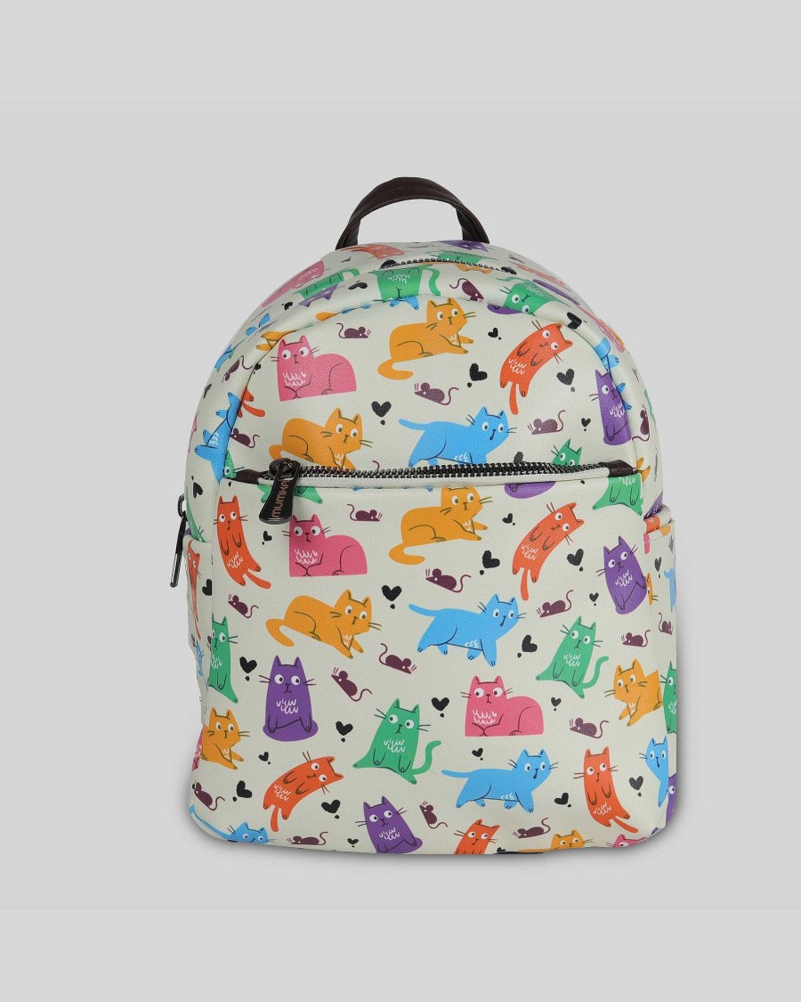 NIÑOS Mumka | Mochila Mini Gatos Colores