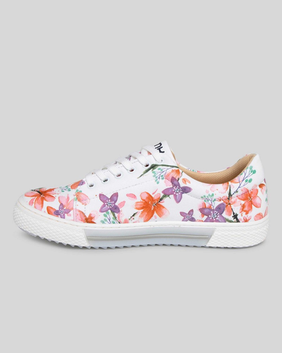 MUJER Mumka | Zapatos de flores rosas y moradas (blanco)