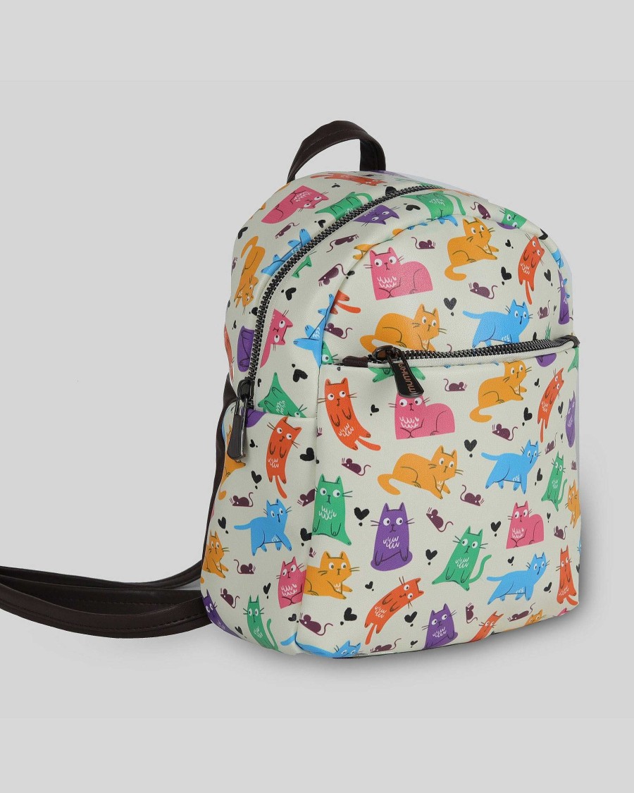 NIÑOS Mumka | Mochila Mini Gatos Colores