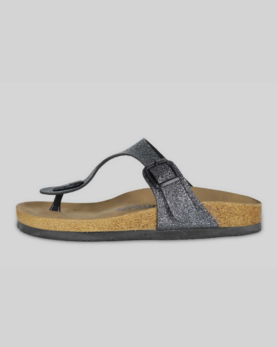 MUJER Mumka | Sandalias Glitter Antracita